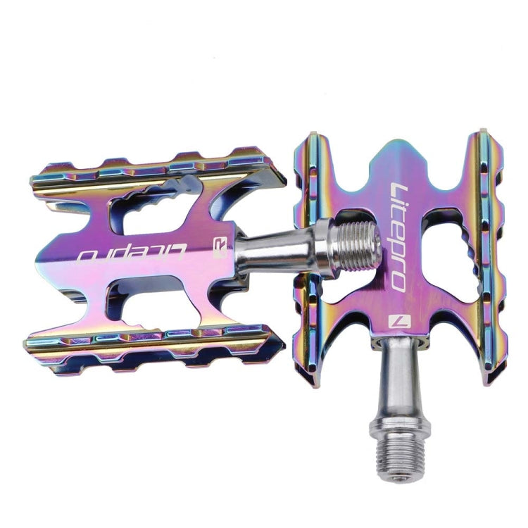 Lisslune | Litepro Ultralight Folding Bicycle Pedal K3 Bicycle Pedal, Color: Galvanized Colored