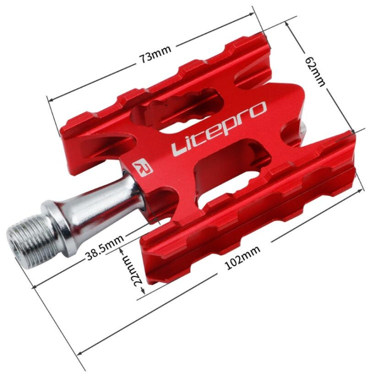 Lisslune | Litepro Ultralight Folding Bicycle Pedal K3 Bicycle Pedal, Color: Galvanized Colored