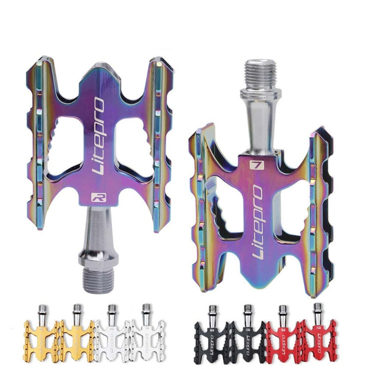 Lisslune | Litepro Ultralight Folding Bicycle Pedal K3 Bicycle Pedal, Color: Galvanized Colored