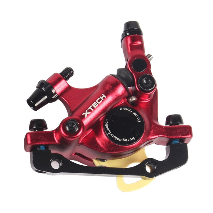Lisslune | ZOOM HB100 Mountain Bike Hydraulic Brake Caliper Folding Bike Cable Pull Hydraulic Disc Brake Caliper, Style:Front(Red)