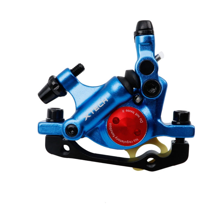 Lisslune | ZOOM HB100 Mountain Bike Hydraulic Brake Caliper Folding Bike Cable Actuated Hydraulic Disc Brake Caliper, Style: Front (Blue)