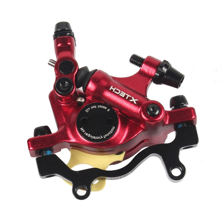 Lisslune | ZOOM HB100 Mountainbike Hydraulic Brake Caliper Folding Bike Cable Pull Hydraulic Disc Brake Saddle, Style:Rear(Red)