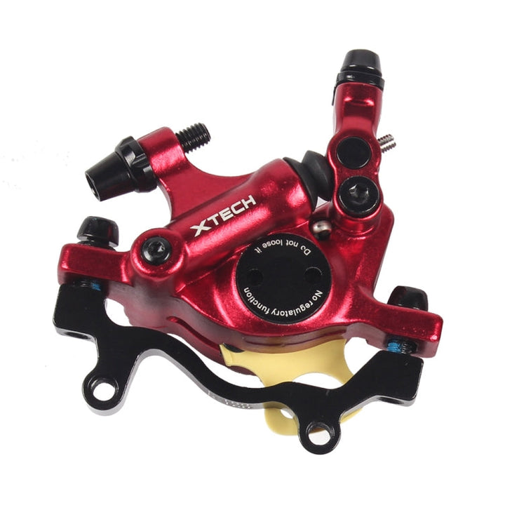 Lisslune | ZOOM HB100 Mountainbike Hydraulic Brake Caliper Folding Bike Cable Pull Hydraulic Disc Brake Saddle, Style:Rear(Red)