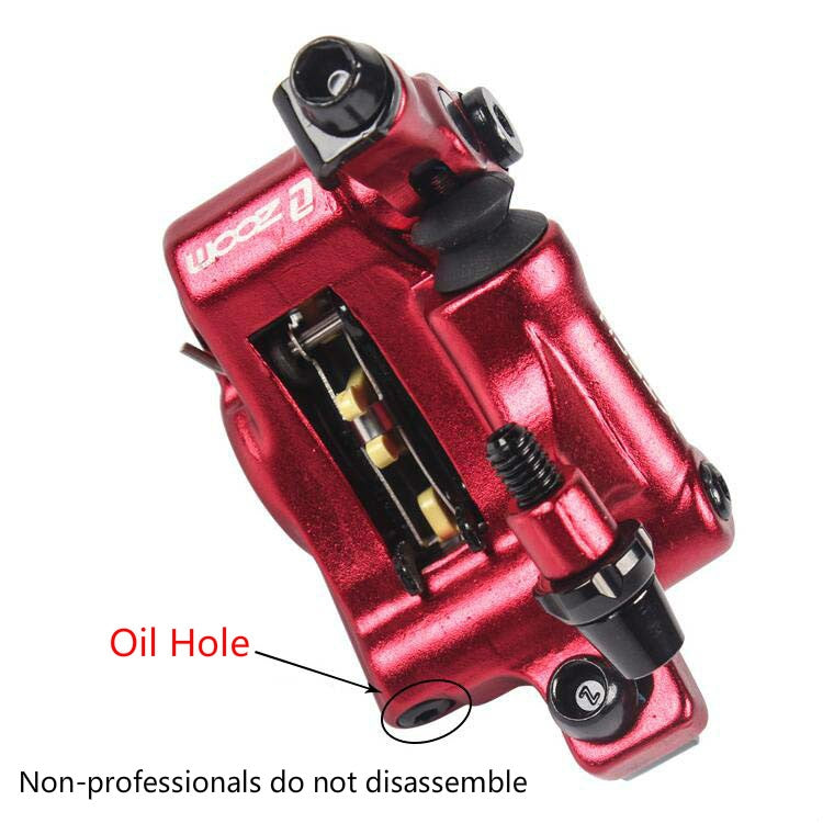 Lisslune | ZOOM HB100 Mountainbike Hydraulic Brake Caliper Folding Bike Cable Pull Hydraulic Disc Brake Caliper, Style: Front and Rear (Red)