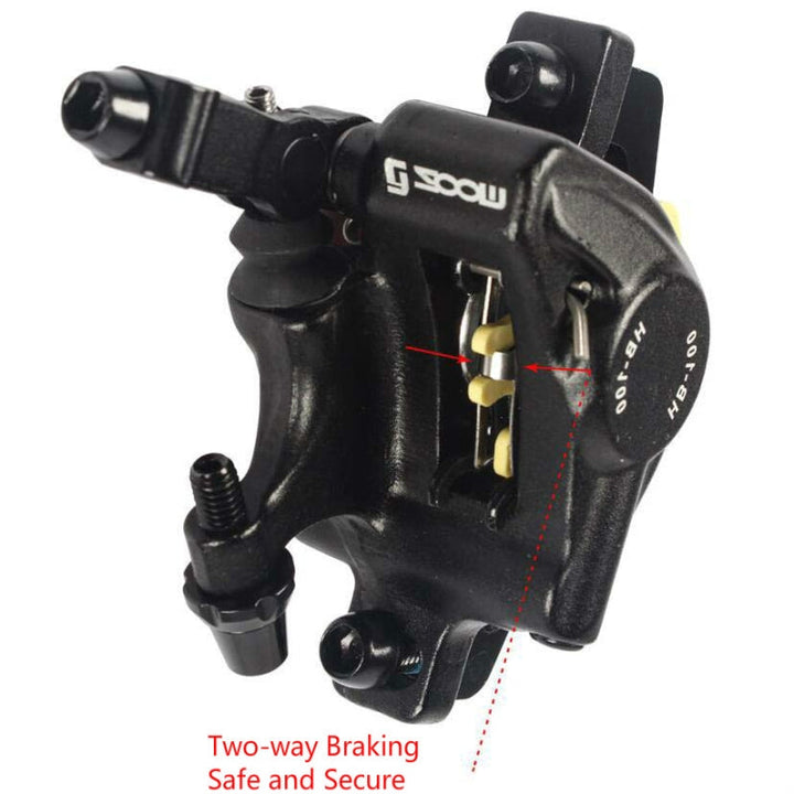 Lisslune | ZOOM HB100 Mountainbike Hydraulic Brake Caliper Folding Bike Cable Pull Hydraulic Disc Brake Caliper, Style: Front and Rear (Red)