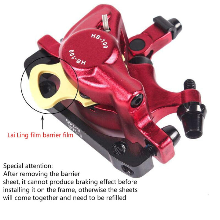 Lisslune | ZOOM HB100 Mountainbike Hydraulic Brake Caliper Folding Bike Cable Hydraulic Disc Brake Caliper, Style: Front and Rear (Blue)