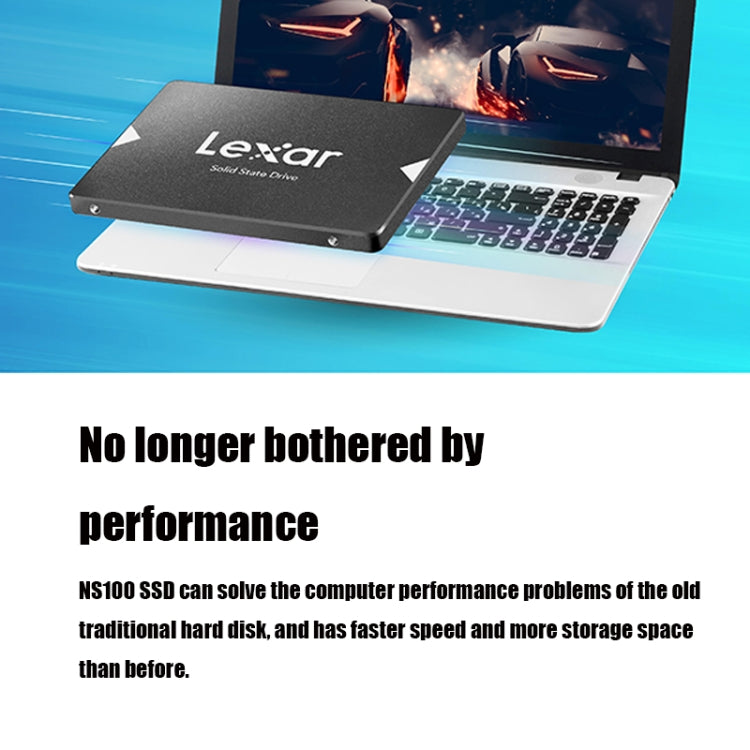 Lisslune | Lexar NS100 2.5 inch SATA3 Notebook Desktop SSD Solid State Drive, Capacity: 256GB (Gray)