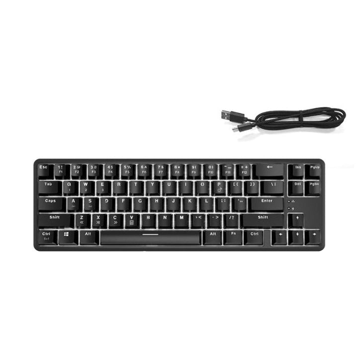Lisslune | Ajazz K680T Mini USB Wired Dual-Mode Charging 68-Key Laptop Bluetooth Mechanical Keyboard, Cable Length: 1.6 m, Style: Green Shaft (Black)