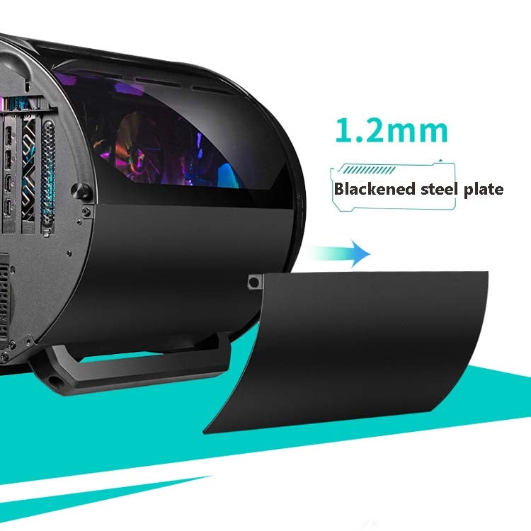 Lisslune | GAMEKM Genki Bomb Personality Gaming Internet Café Side Through Gaming Case USB 3.0 Water-Cooled Desktop Computer Case (Pink)