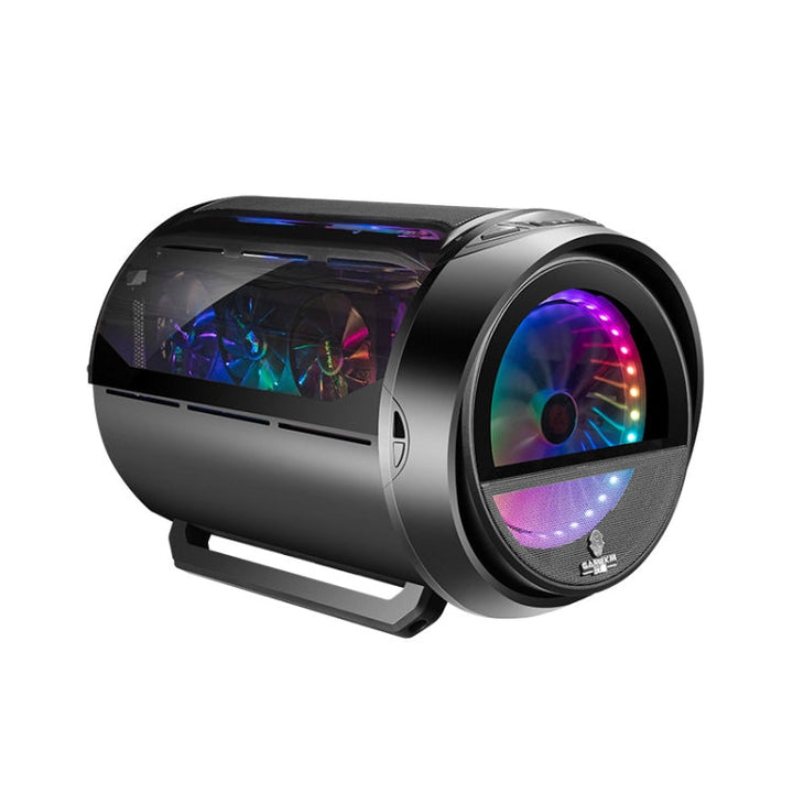 Lisslune | GAMEKM Genki Bomb Personality Gaming Internet Café Case by Gaming Case USB 3.0 Water-Cooled Desktop Computer Case (Black)