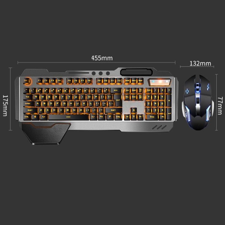 Lisslune | K680 Rechargeable Wireless Keyboard and Mouse Set (Black Mixed Color)