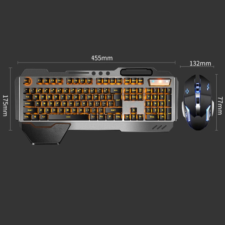 Lisslune | K680 Rechargeable Wireless Keyboard and Mouse Set (Black Mixed Color)