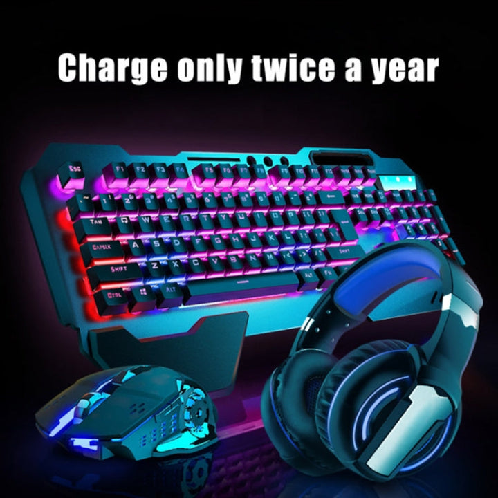 Lisslune | K680 Rechargeable Wireless Keyboard and Mouse Set (Black Mixed Color)