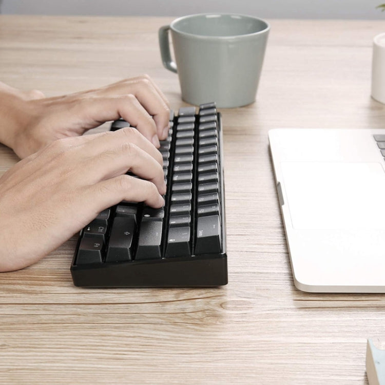 Lisslune | RK61 61 Keys Bluetooth / 2.4G Wireless / USB Wired Three Modes Tablet Mobile Gaming Mechanical Keyboard, Cable Length: 1.5 m, Style: Green Shaft (Black)