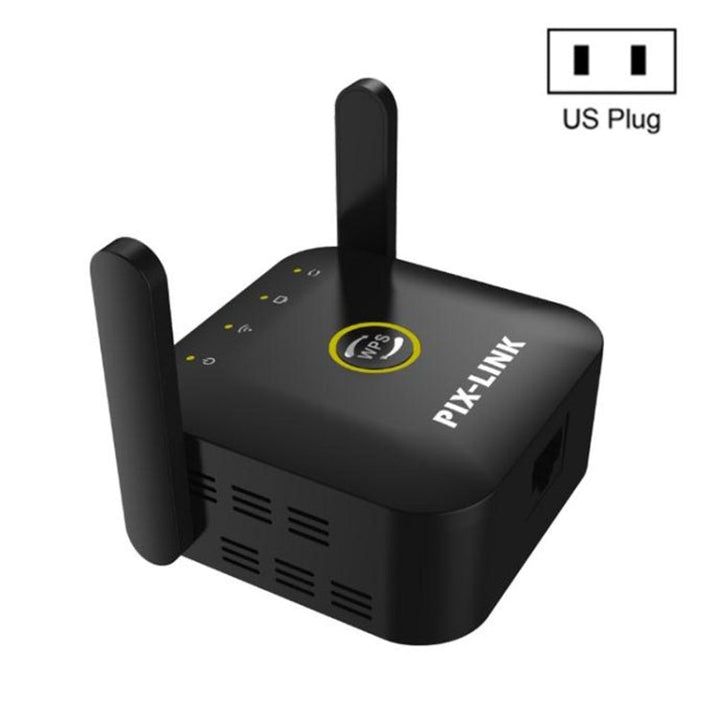 Lisslune | PIX-LINK WR22 300Mbps Wifi Wireless Signal Amplification Improvement Extender, Plug Type: US Plug (Black)