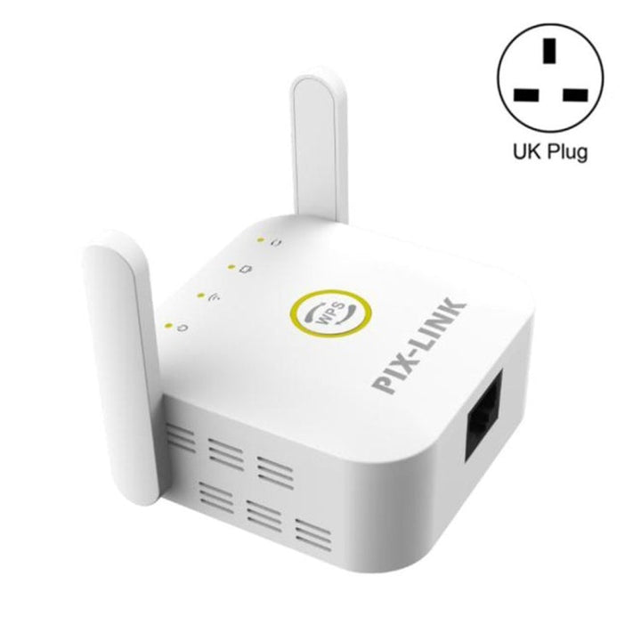 Lisslune | PIX-LINK WR22 300Mbps Wifi Wireless Signal Amplification Enhancement Extender, Plug-Type:UK Plug(White)