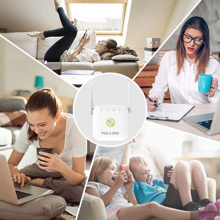 Lisslune | PIX-LINK WR22 300Mbps Wifi Wireless Signal Amplification Improvement Extender, Plug Type: AU Plug (Black)