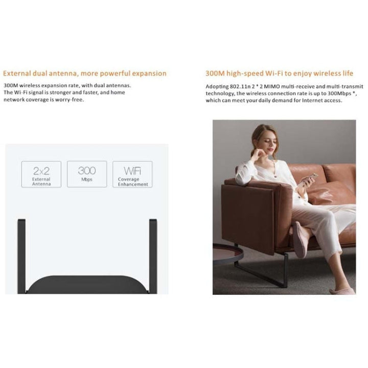 Lisslune | PIX-LINK WR22 300Mbps Wifi Wireless Signal Amplification Improvement Extender, Plug Type: AU Plug (Black)