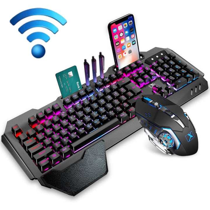 Lisslune | K680 RGB Rechargeable Gaming Wireless Keyboard and Mouse Set (Black)