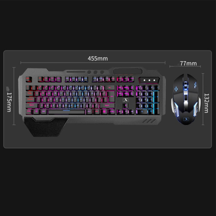 Lisslune | K680 RGB Rechargeable Gaming Wireless Keyboard and Mouse Set (Black)