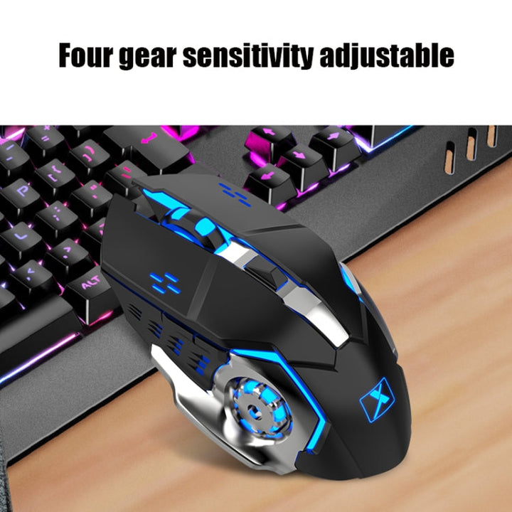 Lisslune | K680 RGB Rechargeable Gaming Wireless Keyboard and Mouse Set (Black)