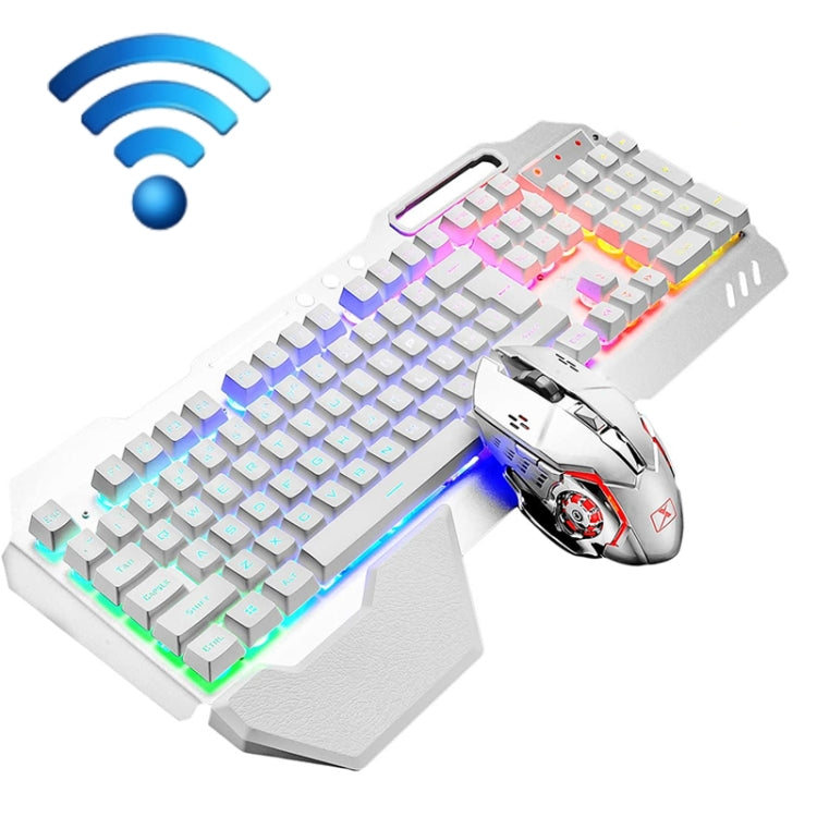Lisslune | K680 RGB Rechargeable Gaming Wireless Keyboard and Mouse Set (White)