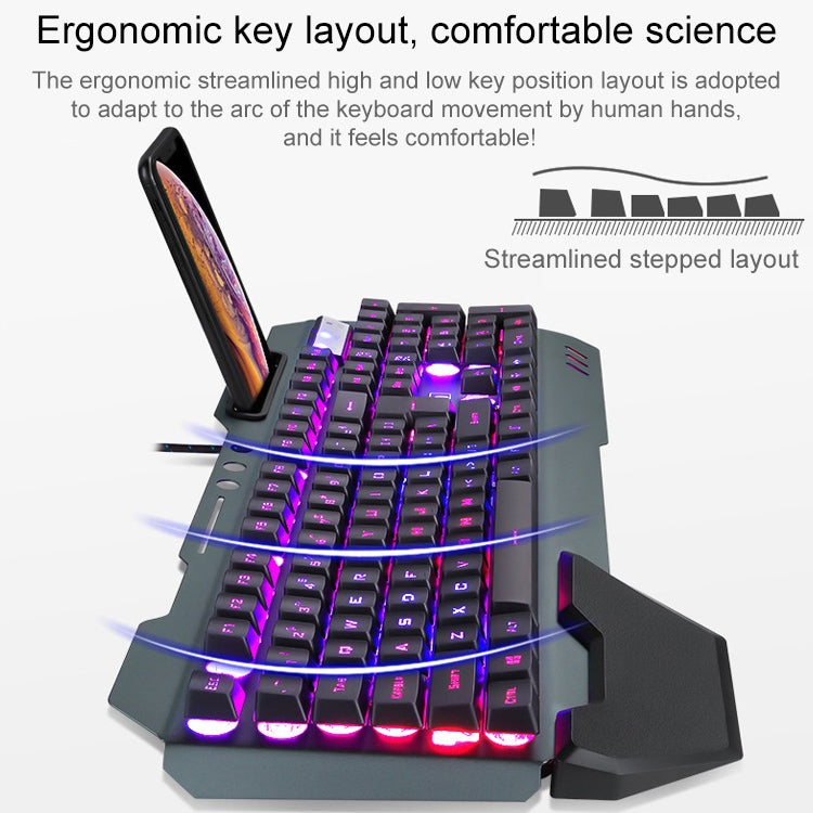 Lisslune | 618 Internet Cafe Game Manipulator Keyboard and Mouse Set, Cable Length: 1.6m (Black)