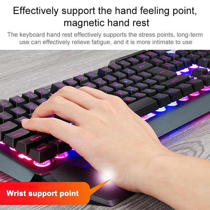 Lisslune | 618 Internet Cafe Game Manipulator Keyboard and Mouse Set, Cable Length: 1.6m (Black)