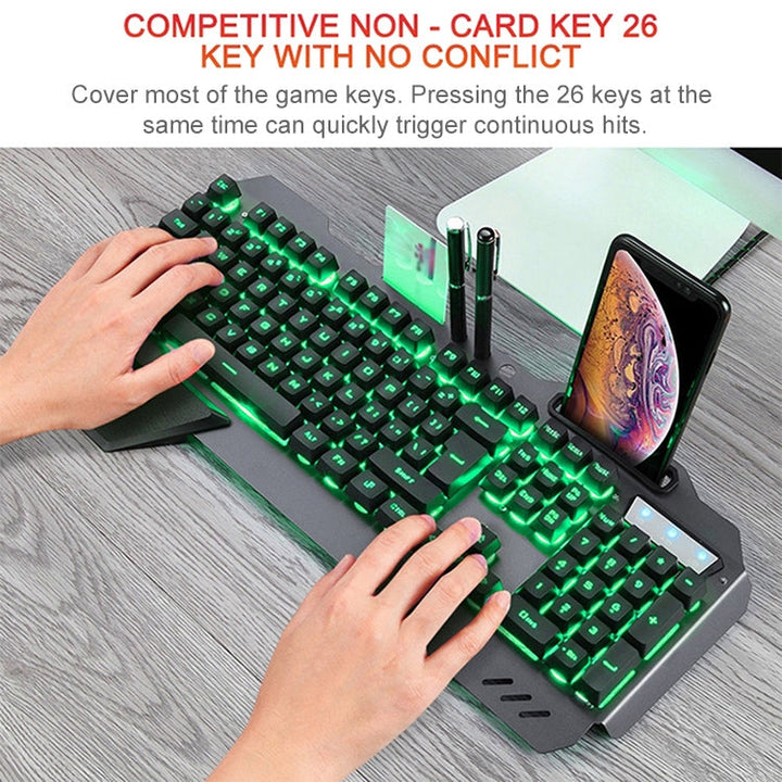 Lisslune | 618 Internet Cafe Game Manipulator Keyboard and Mouse Set, Cable Length: 1.6m (Black)