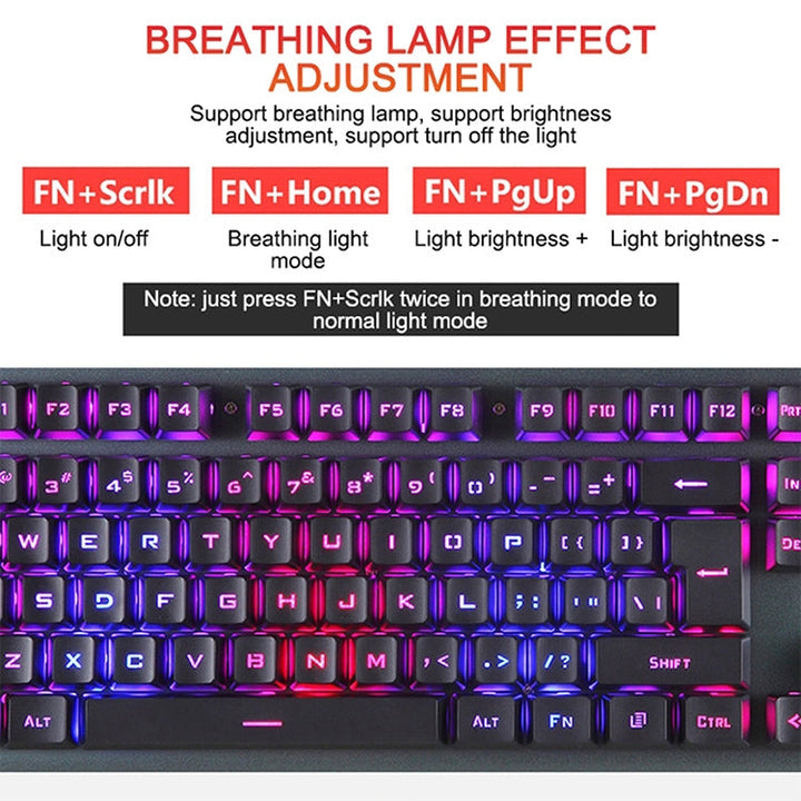 Lisslune | 618 Internet Cafe Game Manipulator Keyboard and Mouse Set, Cable Length: 1.6m (Black)