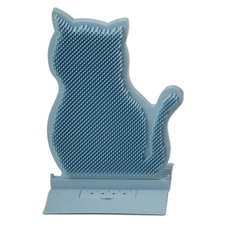 Fixed Door Seam Cat Rubbing Device Anti-Itching & Hair Removal Massage Brush Pet Supplies (Blue)