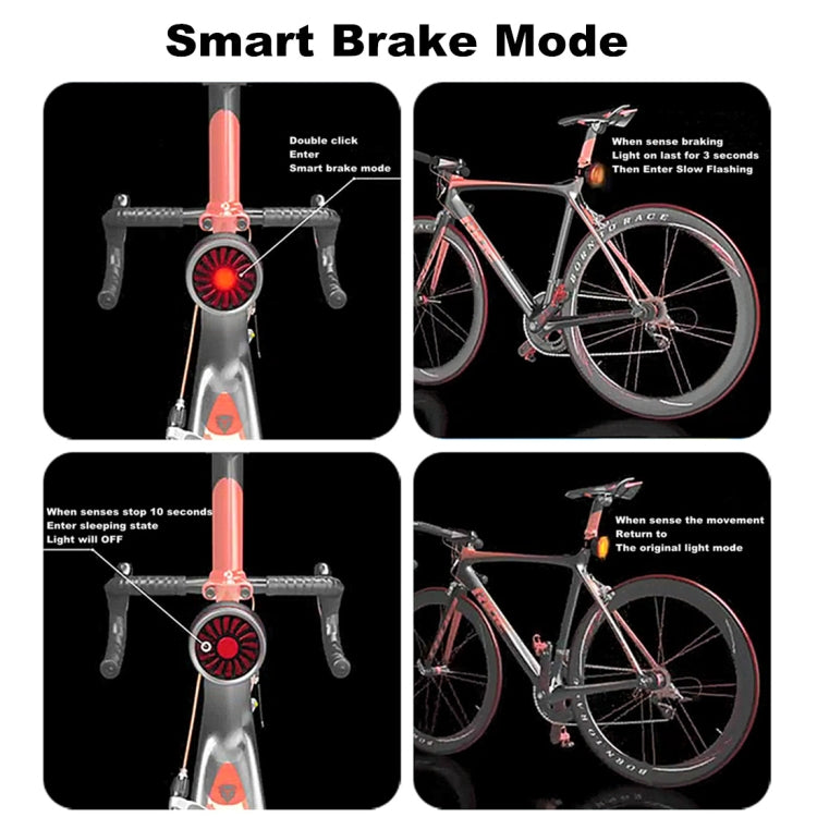 Lisslune | Bicycle Smart Sensor Brake Light USB Taillight Warning Light (Titan)