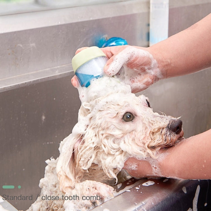 Pet Bath Brush Silicone Multifunctional Massage Pet Supplies (Pink)