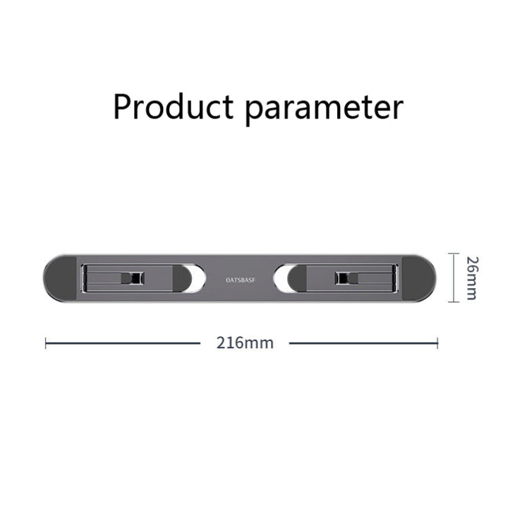 Lisslune | Oatsbasf Portable Storage Foldable Laptop Stand Height Adjustable Fan Heater (Gray)