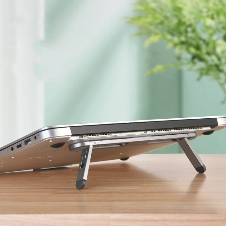 Lisslune | Oatsbasf Portable Storage Foldable Laptop Stand Height Adjustable Fan Heater (Gray)