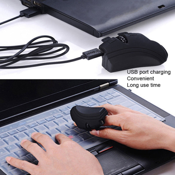 Lisslune | GM306 2.4GHz wireless finger lazy mouse with USB receiver (Black)
