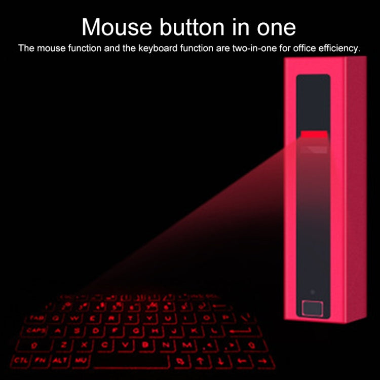 Lisslune | F2 Portable Lipstick Laser Virtual Laser Projection Mouse and Keyboard (Black)