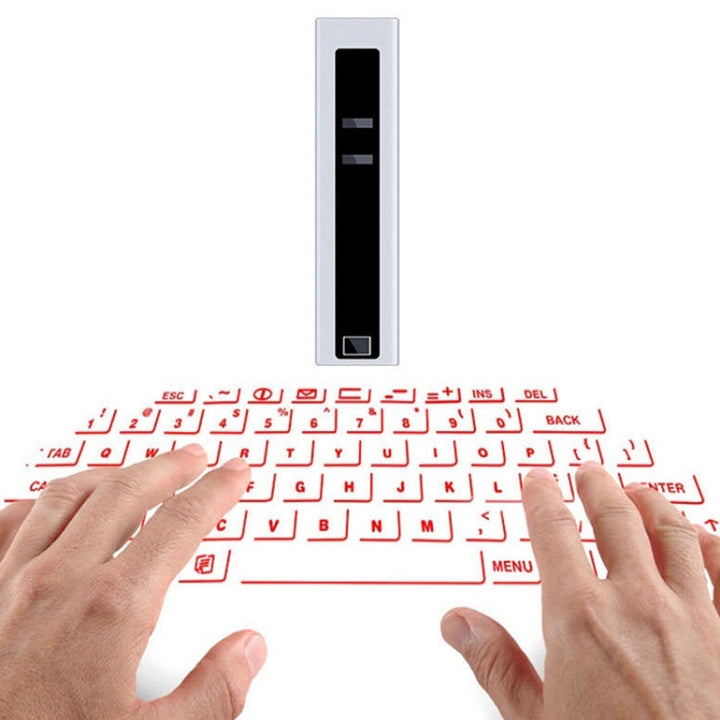 Lisslune | F2 Portable Lipstick Laser Virtual Laser Projection Mouse and Keyboard (Silver)