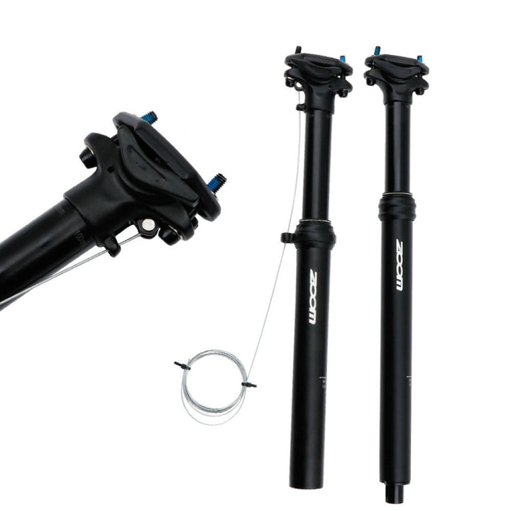 Lisslune | ZOOM Bike Cable Controlled Hydraulic Suspension Seatpost Mountain Bike Seat Post, Size: 30.9mm, Specification: 400mm Internal Routing