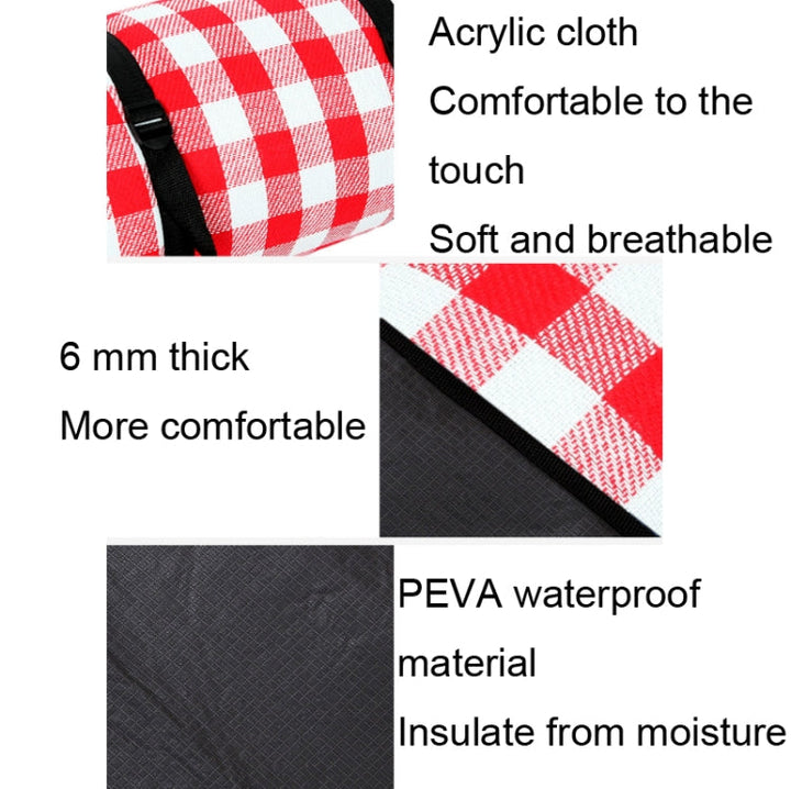 Lisslune | FP1409 6mm Thickened Moisture-resistant Beach Mat Outdoor Camping Tent Mat Without Carry Bag, Size: 150x200cm (Neon)