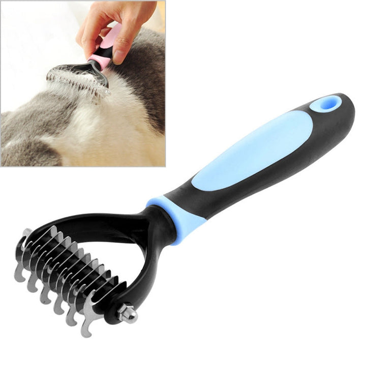 For hair care hair loss tool brush for dog pet cat (Blue)