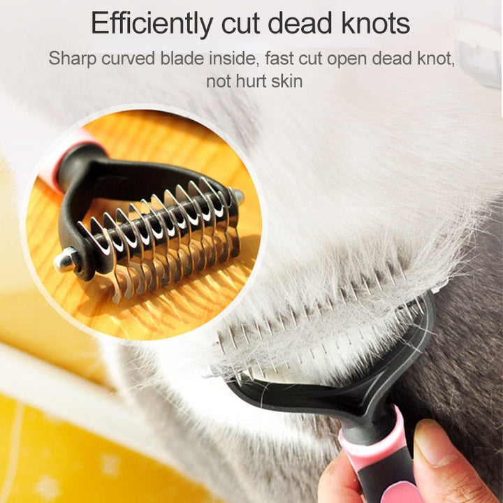 For hair care hair loss tool brush for dog pet cat (Blue)