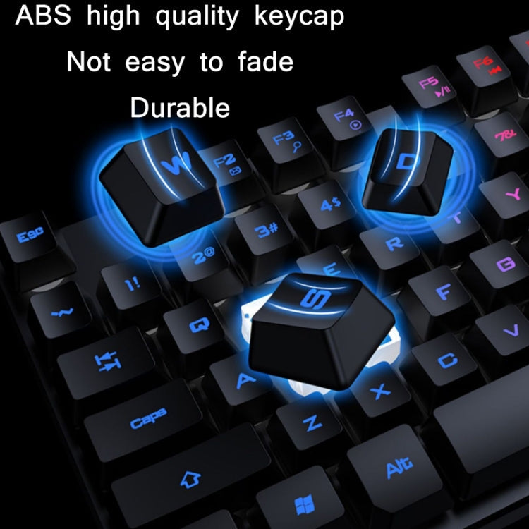 Lisslune | X-L SWAB GX50 Computer Manipulator Feel Wired Keyboard + Macro Programming Mouse, Color: Black Ice Blue