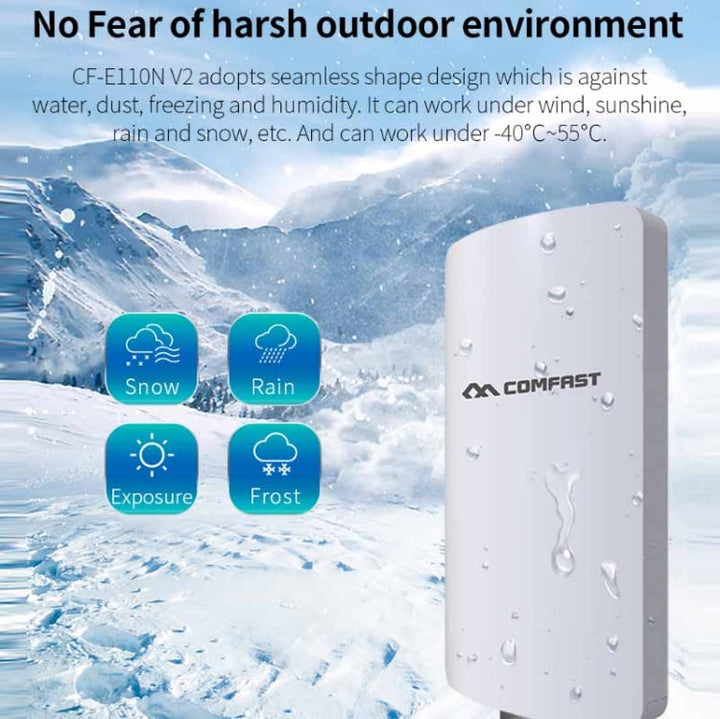 Lisslune | COMFAST CF-E120A 5.8G Outdoor Wireless High Performance Monitoring CPE Bridge, Specification: US Plug