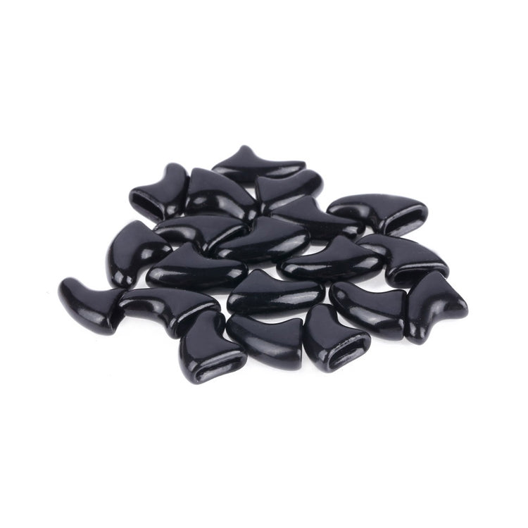 20 PCS Silicone Soft Cat Nail Caps / Cat Paw Claw / Pet Nail Protection / Cat Nail Cover, Size:S (Black)
