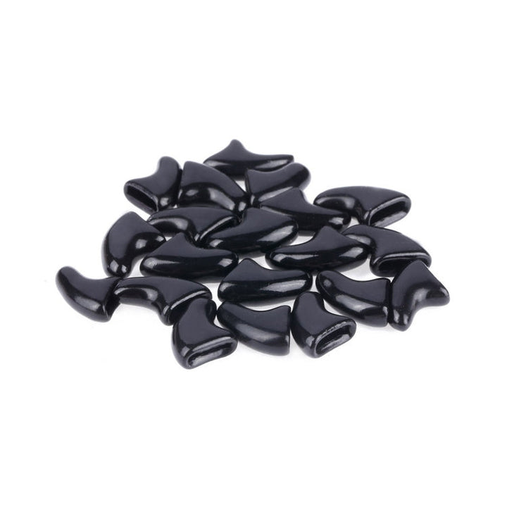 20 PCS Silicone Soft Cat Nail Caps / Cat Paw Claw / Pet Nail Protection / Cat Nail Cover, Size:S (Black)