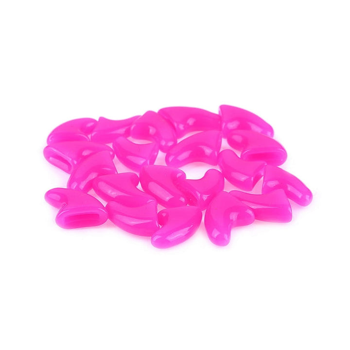 20 PCS Silicone Soft Cat Claw Caps / Cat Paw Claw / Pet Nail Protectors / Cat Nail Covers, Size: S (Rose Red)