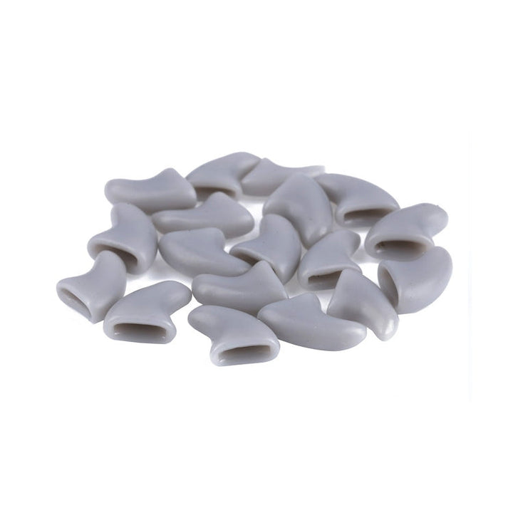20 PCS Silicone Soft Cat Claw Caps / Cat Paw Claw / Pet Nail Protection / Cat Nail Cover, Size: L (Gray)