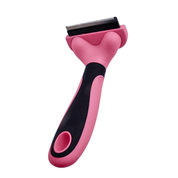 Hair comb made of stainless steel, double-sided, open, knot remover, beauty hair removal comb, size: Small (Red)