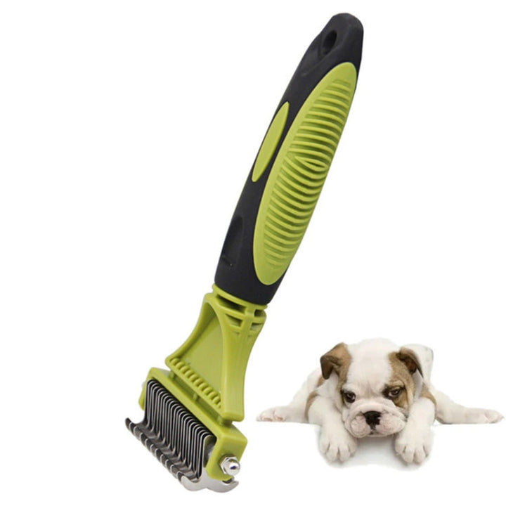 Pet Cat and Dog Cleaning Comb Double-Sided Open Knot Hair Combing Beauty Comb (Green)
